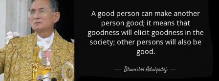 A Good Person Bhumibol Adulyadej Quote Facebook Covers